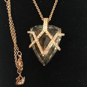 Swarovski Crystal Rose Gold Long Necklace